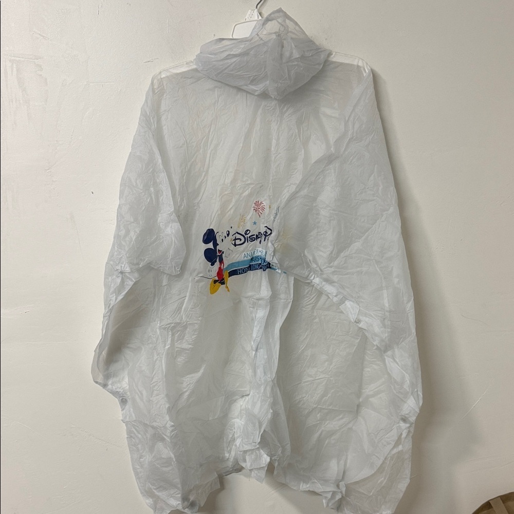 Disney White Poncho with Mickey Mouse Design